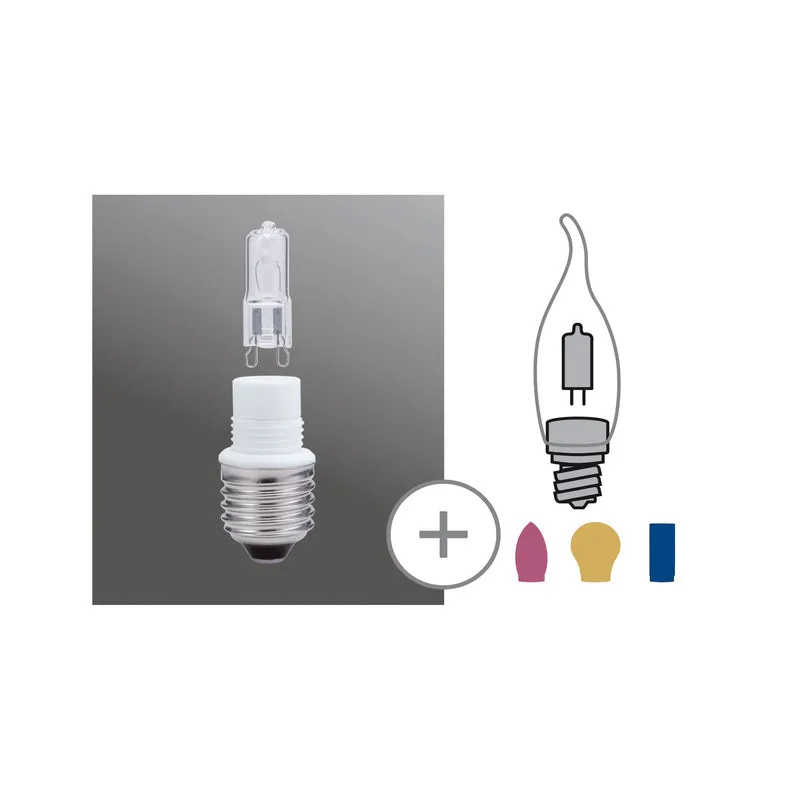 Paulmann Sockelset E27 mit 70W G9 klar Minihalogen
