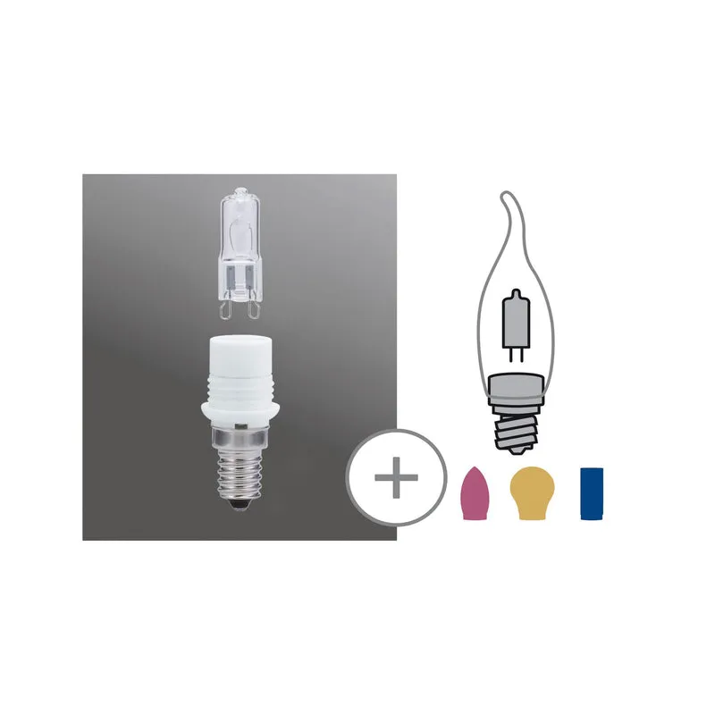 Paulmann Sockelset E14mit 33W G9 Klar Minihalogen