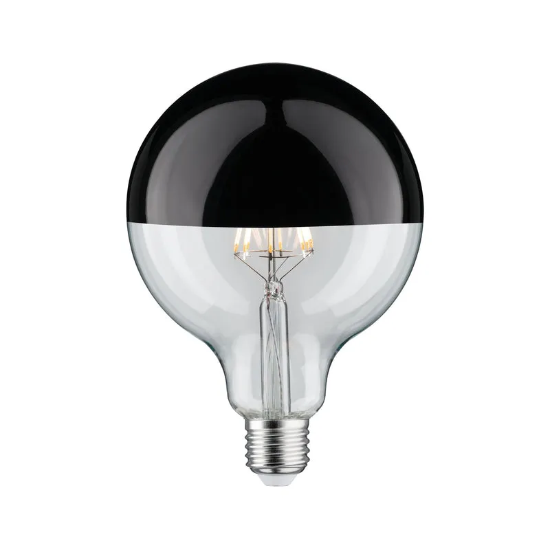Paulmann LED Globe 125 5W E27 230V Kopfspiegel Schwarzchrom 2700K dimmbar