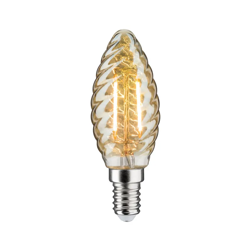 Paulmann LED Kerze gedreht 4,5W E14 230V Gold 2500K dimmbar
