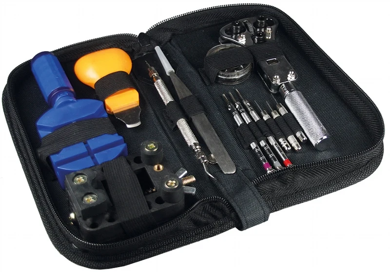Profi-Uhrenwerkzeugset 30-teilig robust, Metall / Kunststoff Ausführung