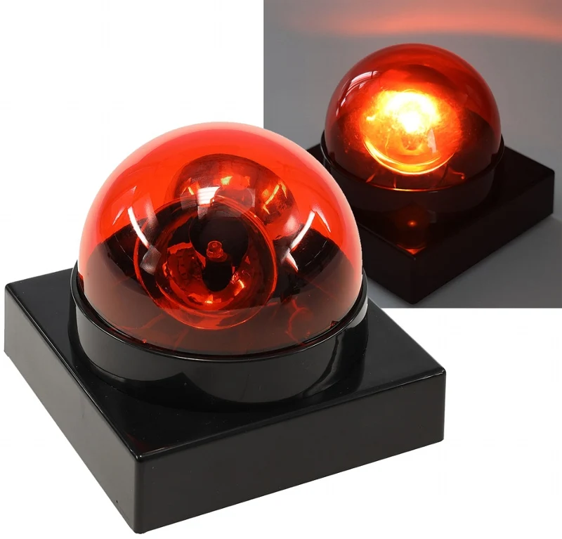 LED Polizeilicht Buzzer ROT Batteriebetrieb, 12x12x10cm