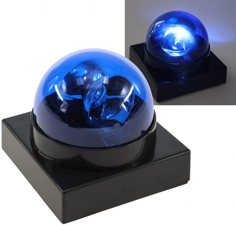 LED Polizeilicht Buzzer BLAU Batteriebetrieb, 12x12x10cm