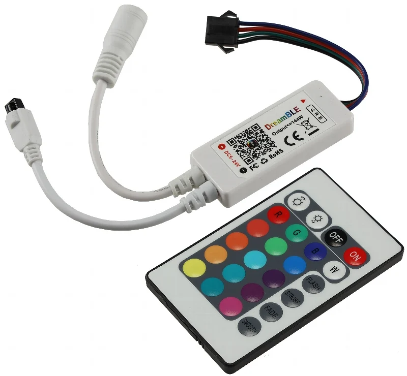 Controller für RGB LED-Stripes BT incl. IR-Fernbedienung + App-Steuerung