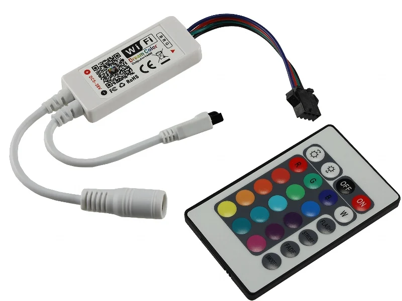 Controller für RGB LED-Stripes incl. IR-Fernbedienung + App-Steuerung