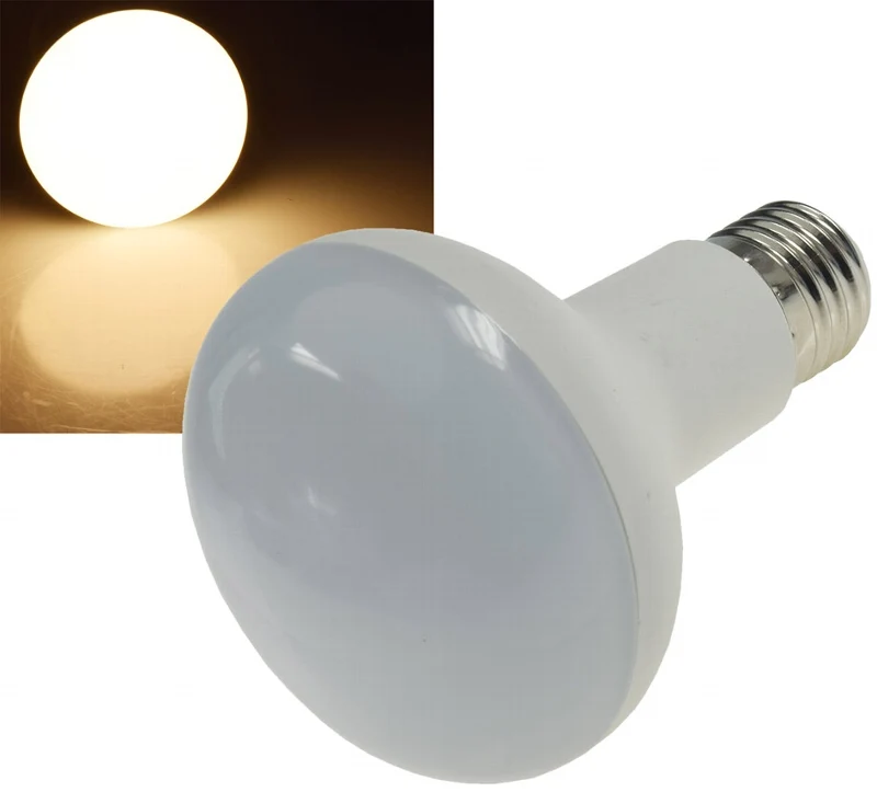 LED Reflektorstrahler R80 E27 10W 800 Lumen, 230V, 120°, 3000K warmweiß
