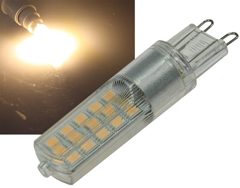 LED Stiftsockel G9, 4W, 340lm, dimmbar 3000k, 330°, 230V, warmweiß