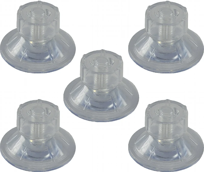Saugnapf "Fix 47" mit Schraube, rostfrei 5er Pack, Kunststoff,transparent, Ø47mm