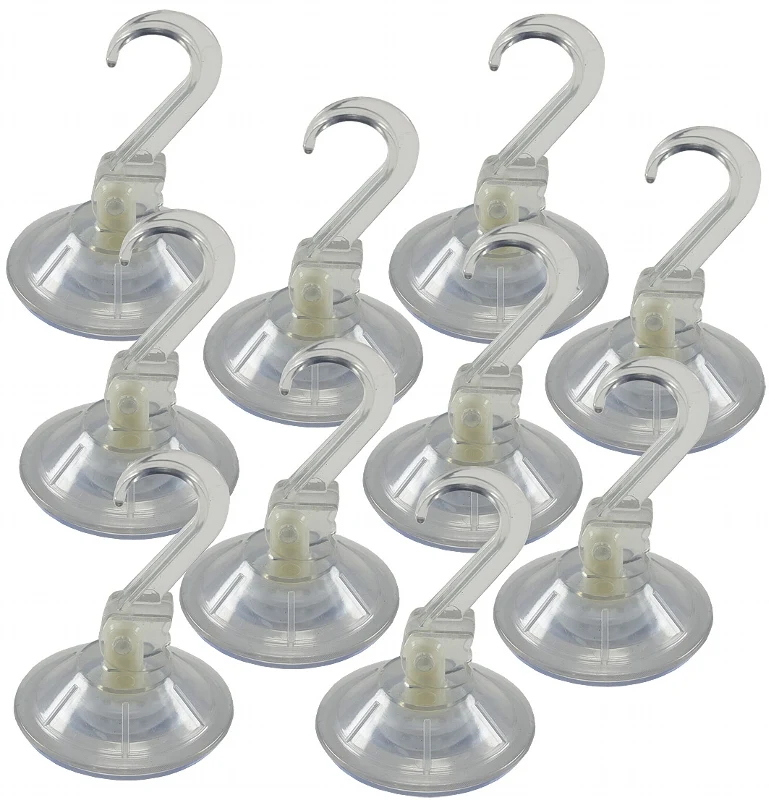 Saugnapf "Profi-45" Kunststoffhaken 10er Pack, transparent, Ø 45mm
