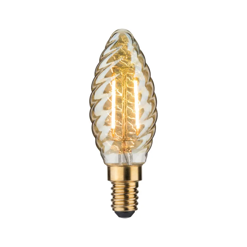 Paulmann LED Kerze gedreht 2,5W 230V E14 Gold 2500K
