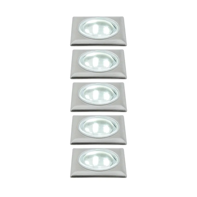 TIP NP Mini EBL LED eckig 5x0,5W 3,6VA 230/12V 35x35mm Eisen geb./ Metall