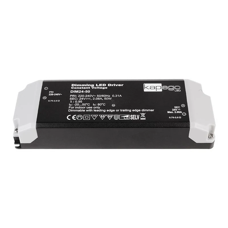 Deko-Light LED-Betriebsgeraet Kapego CV Power Supply 24V 50W dimm sw