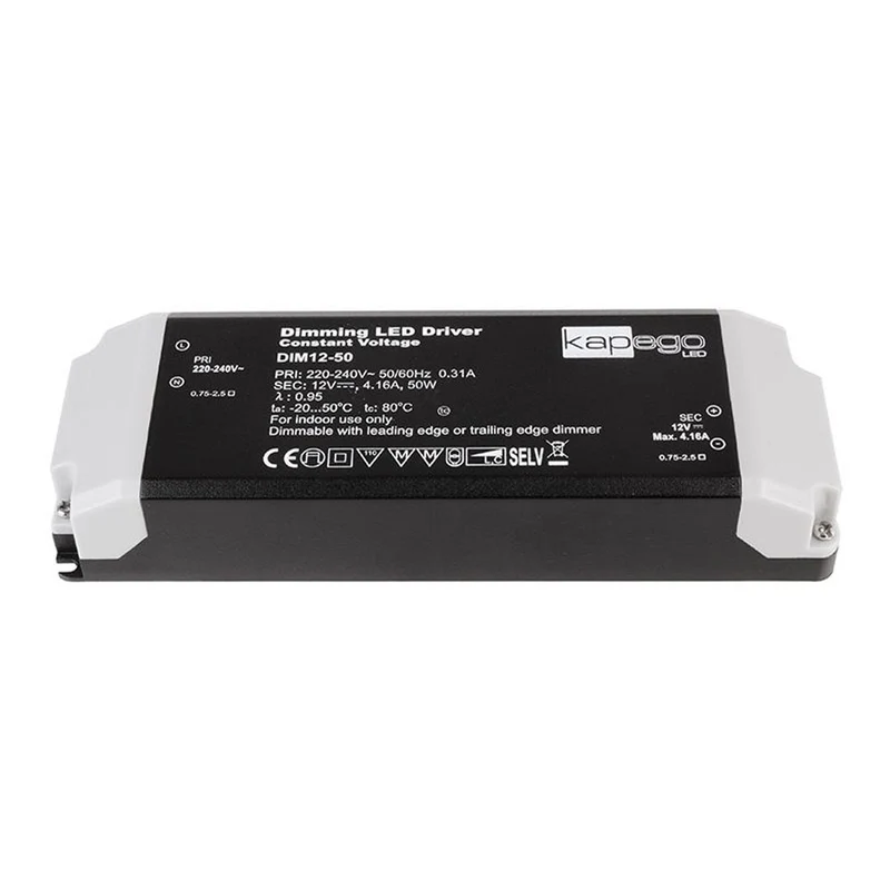 Deko-Light LED-Betriebsgeraet Kapego CV Power Supply 12V 50W dimm sw