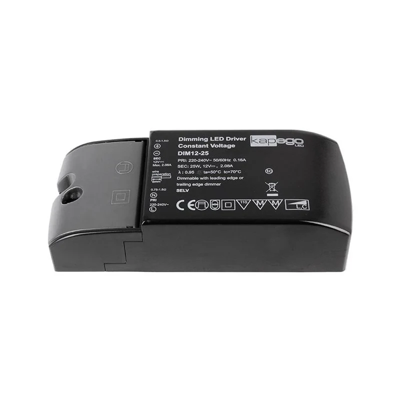 Deko-Light LED-Betriebsgeraet Kapego CV Power Supply 12V 25W dimm sw
