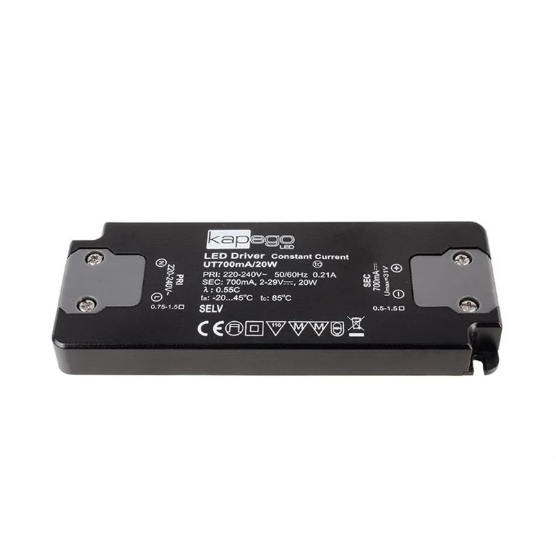 Deko-Light LED-Betriebsgeraet Kapego Flat 20W 220-240V 2-31V DC 200 sw
