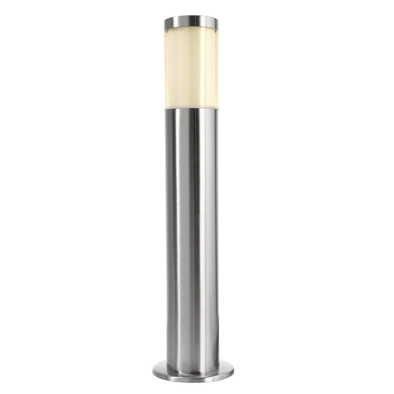 Porrima Stehleuchte silberfarben gebürstet 50 cm GU10 Edelstahl Outdoor Gartenleuchte