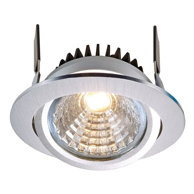 Deko-Light COB-95-24V-2700K-rund 12W silberfarben gebürstet