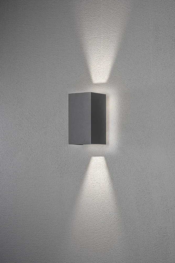 Konstsmide Cremona Wandl. anthrazit 3x3W HP LED mit Rückwandleuchte