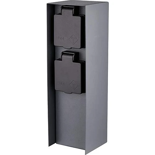 Steckdosensäule 'Rio' anthrazit eckig 2900004379 IP44