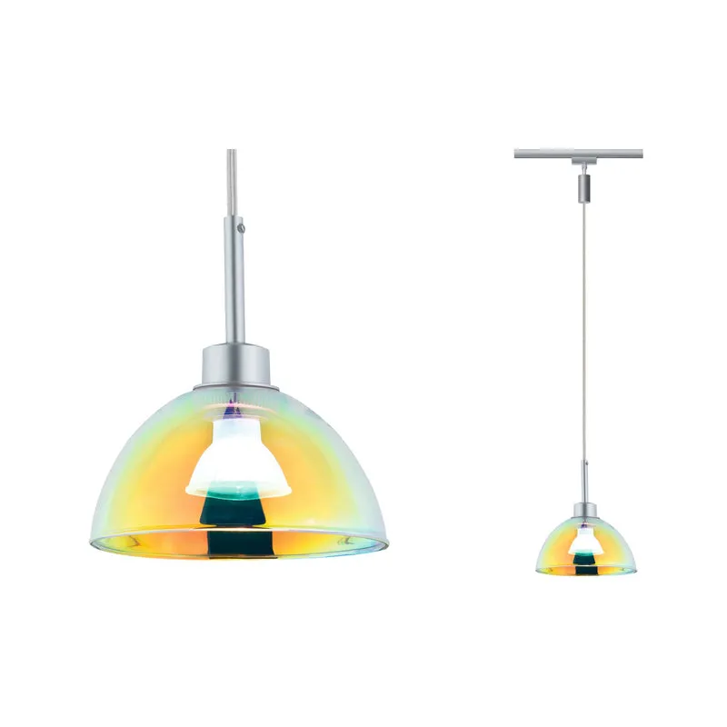 Paulmann URail Pendel Sarrasani max 1x10W GU10 Chrom matt/Dichro 230V Metall Glas