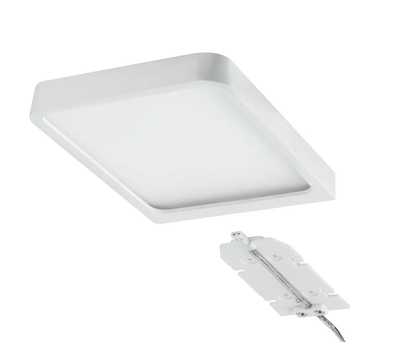 Paulmann Möbel ABL Set Vane eckig LED 1x8W 700mA 230/12V 105x104mm Weiß matt/Alu