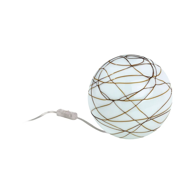 Paulmann Living Giba Tischleuchte max.1x25W E14 Nickel sat/Opal-Braun 230V Metall/Glas