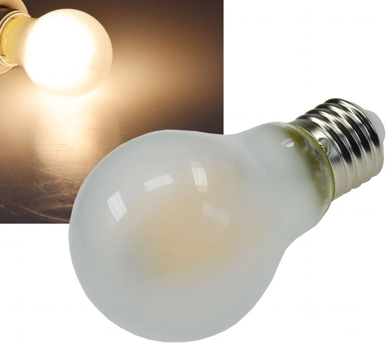 LED Glühlampe E27 "Filament G60m" matt 3000k, 720lm, 230V / 8W, warmweiß