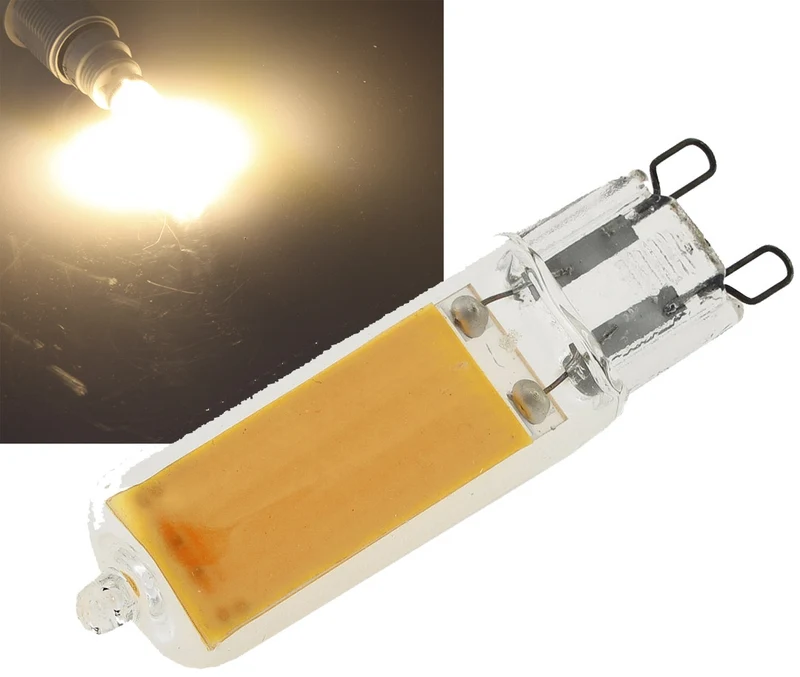 LED Stiftsockel G9, 4W, 400lm 330°, 230V, 3000k / warmweiß, Glas