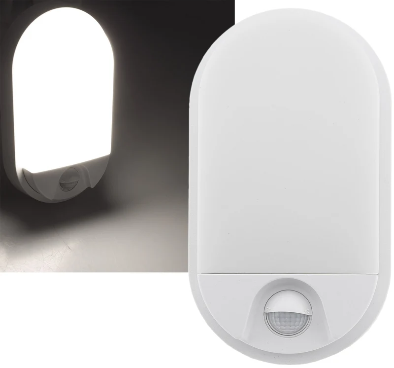 LED Wandleuchte "NIAS" IP54, 4000K 10W, 830lm, 140° Bewegungsmelder