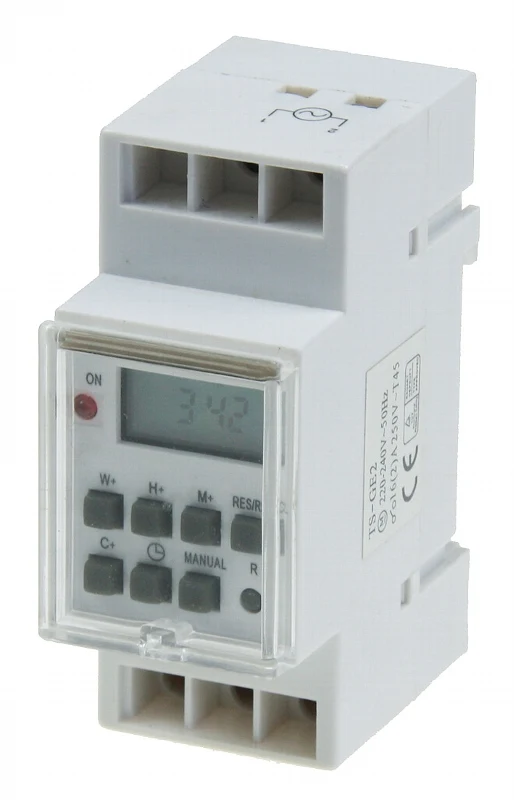 digitale Wochen-Zeitschaltuhr für Schalttafel-Einbau, 230V, max. 3500W