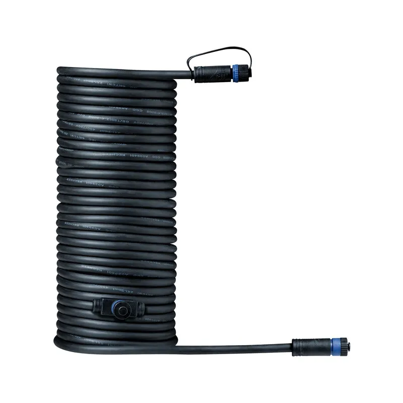 Paulmann Outdoor Plug & Shine Cable IP68 10m 1 in-2 out 2x1,5mm² Schwarz Kunststoff
