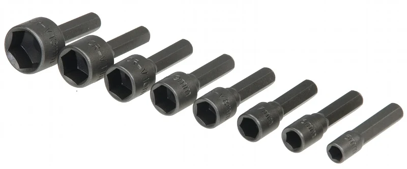 Bitsatz "Steckschlüssel", 8-teilig 5, 6, 7, 8, 9, 10, 11, 13mm