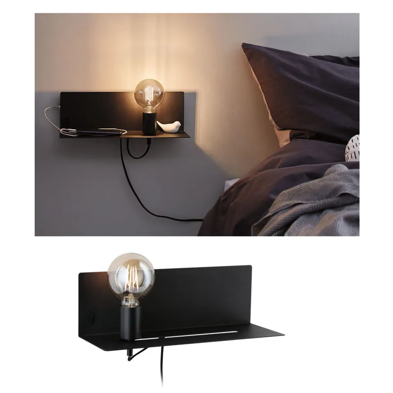 Paulmann Wandleuchte Devara E27 230V max. 40W dimmbar Schwarz matt