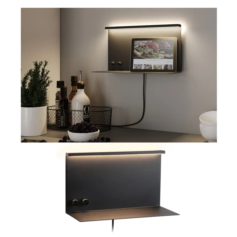 Paulmann LED Wandleuchte Jarina 3000K 540lm / 200lm 230V 4,5 / 1x1,6W dimmbar Schwarz matt