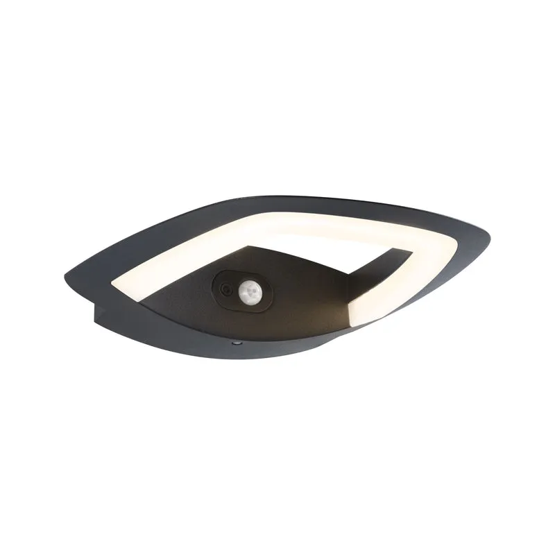 Paulmann LED Außenwandleuchte Akena Bewegungsmelder IP44 70mm 3000K 11W 800lm 230V Anthrazit Aluminium