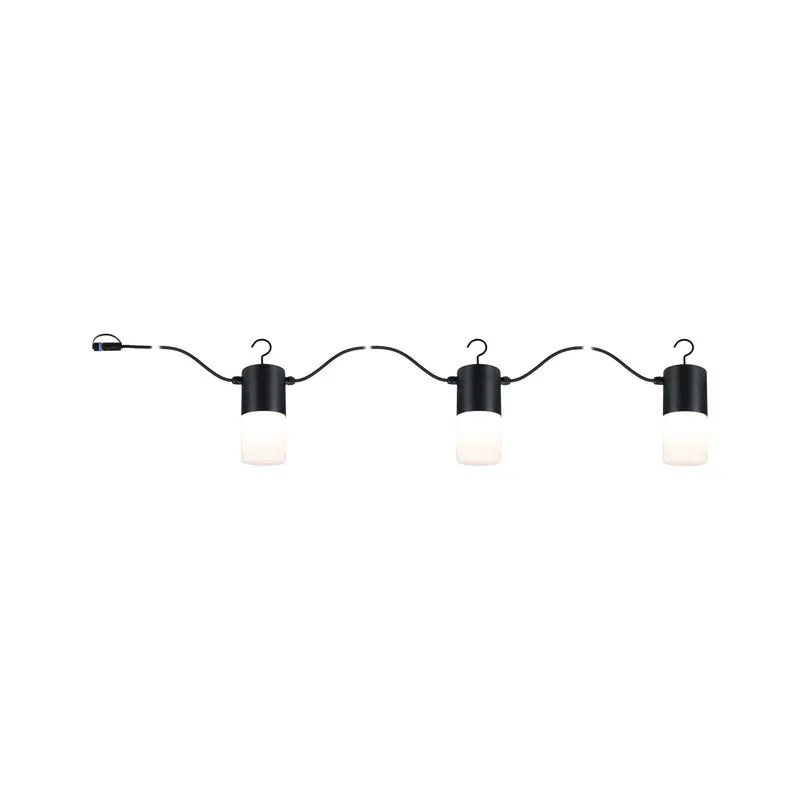 Paulmann Plug & Shine LED Lichterkette Tubs IP44 3000K 3x2W Anthrazit