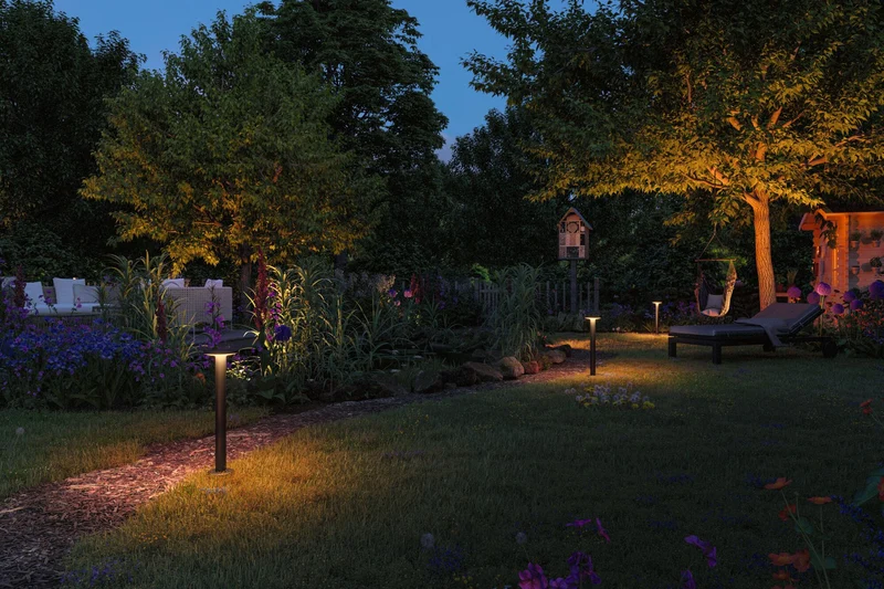 Paulmann Plug & Shine LED Pollerleuchte Plate IP44 2200K 7W Anthrazit