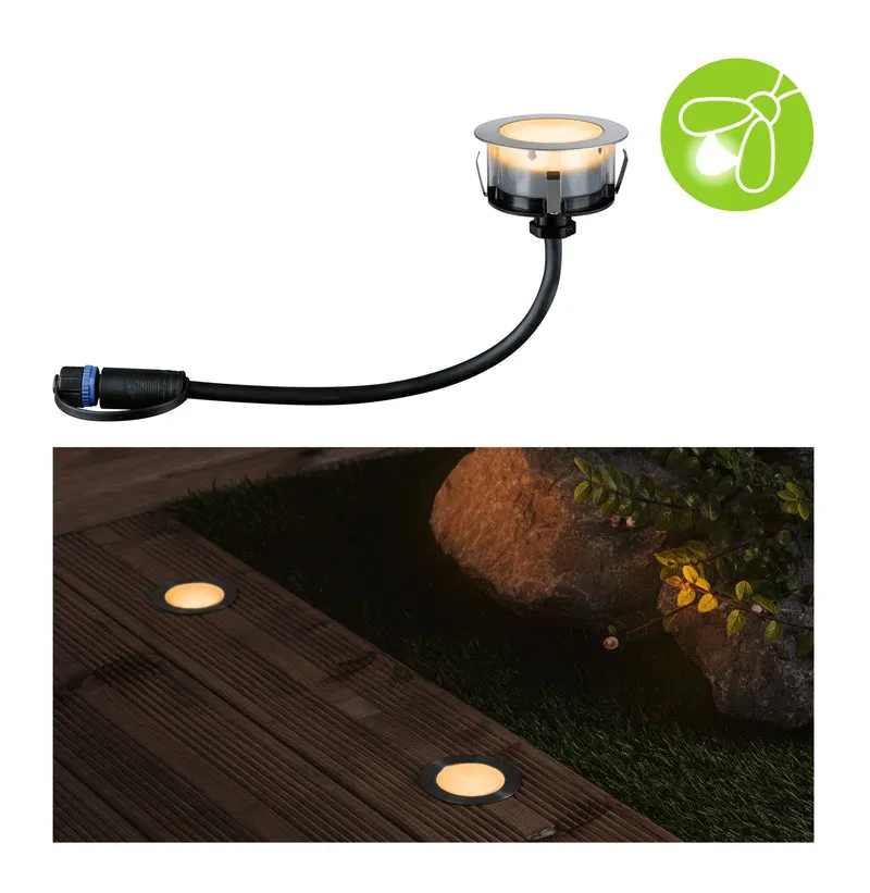 Paulmann Plug & Shine LED Bodeneinbauleuchte Floor IP67 2200K 2W Silber