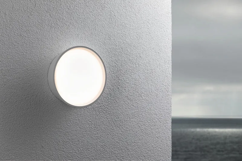 Paulmann LED Außenwandleuchte Platomo IP44 rund 180mm 3000K 14,5W 1200lm 230V Weiß Kunststoff