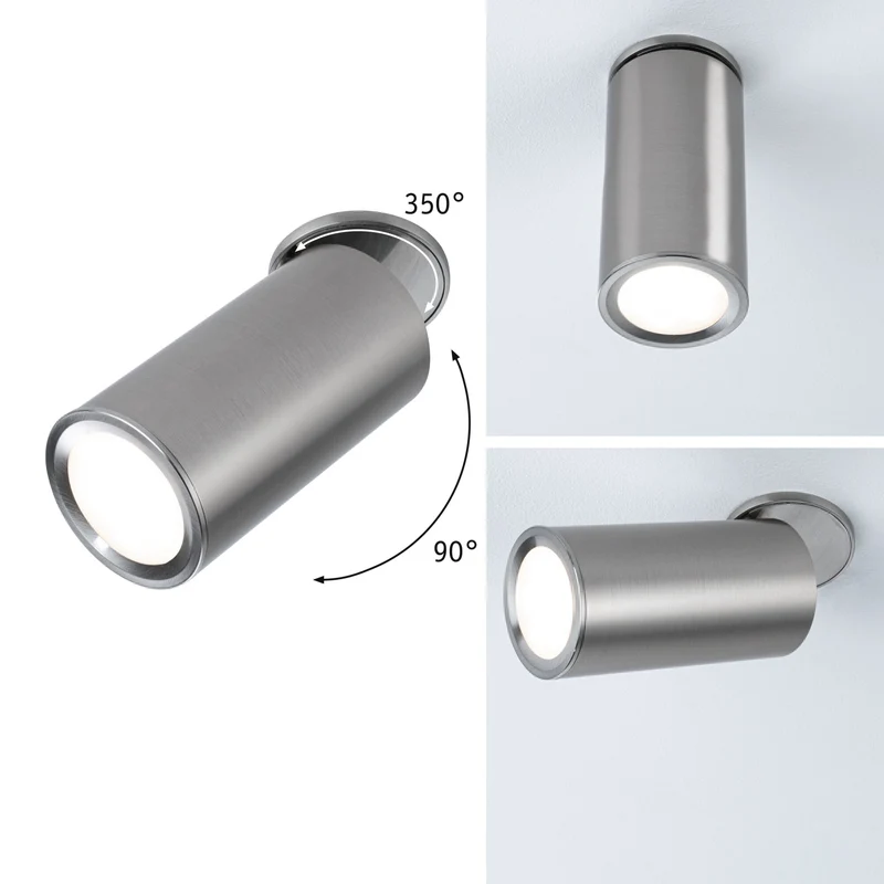 Paulmann LED Einbauleuchte Turnal rund 60mm 90° Coin 6W 470lm 230V dimmbar 2700K Eisen gebürstet