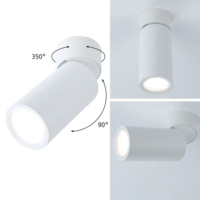Paulmann LED Deckenleuchte Turnal Coin 2700K 470lm 230V 6W dimmbar Weiß matt