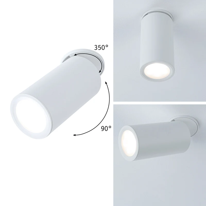 Paulmann LED Einbauleuchte Turnal rund 60mm 90° Coin 6W 470lm 230V dimmbar 2700K Weiß matt