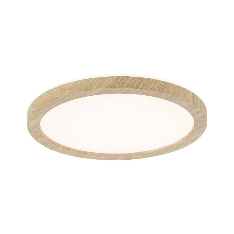 Paulmann LED Panel Atria Shine Backlight IP44 rund 190mm 3000K Holzoptik