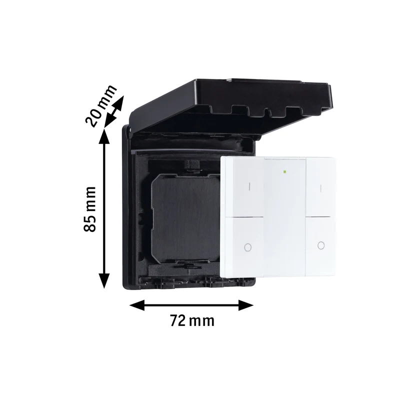 Paulmann Wandschalter On/Off/Dimm Smart Home Zigbee Schwarz
