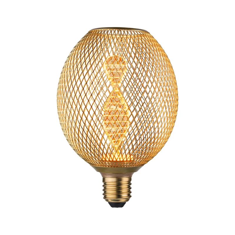 Paulmann Metallic Glow Standard 230V LED Globe Helix E27 230V 130lm 3,5W 1800K Messing