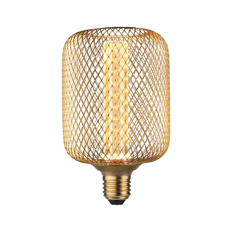 Paulmann Metallic Glow Standard 230V LED Leuchtmittel Zyl Spiral E27 230V 200lm 4,2W 1800K Messing
