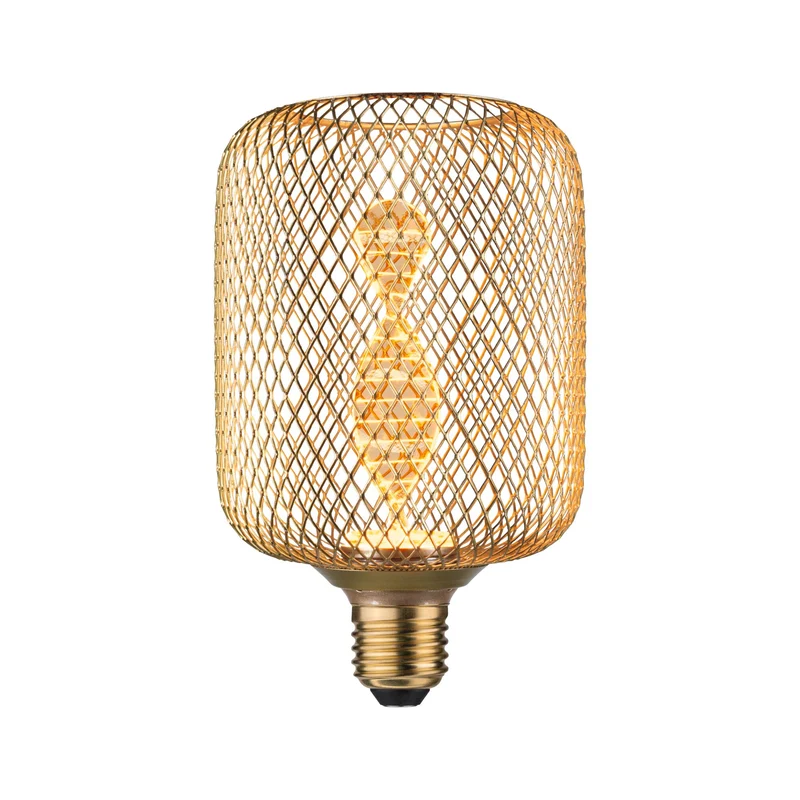 Paulmann Metallic Glow Standard 230V LED Leuchtmittel Zyl Helix E27 230V 130lm 3,5W 1800K Messing