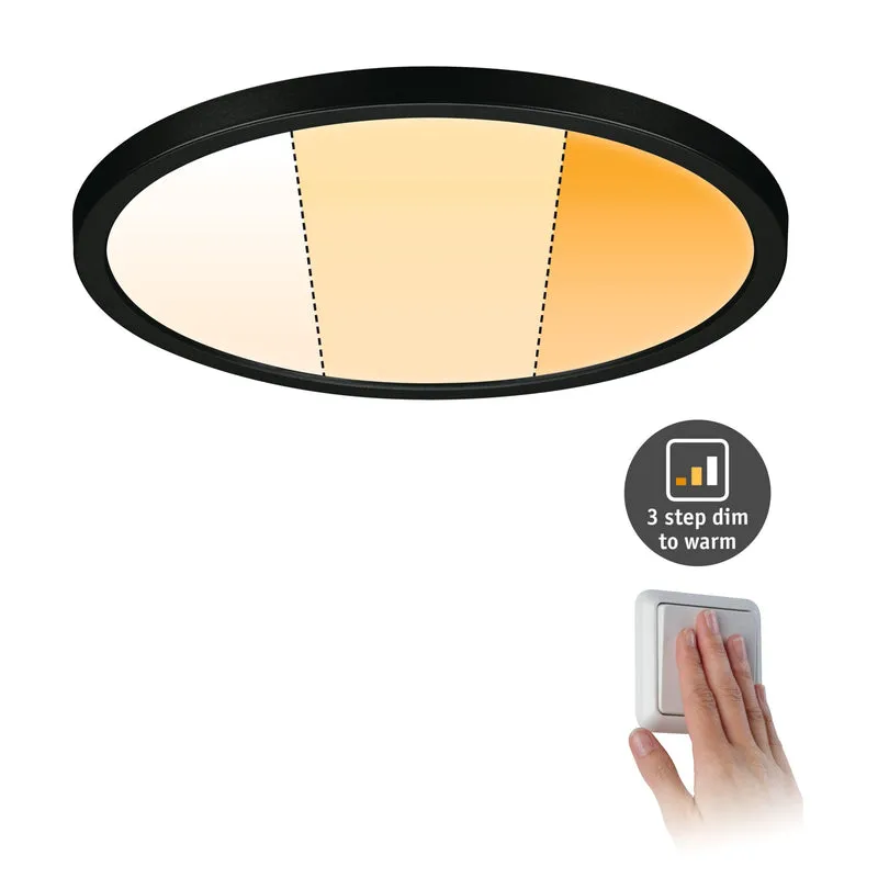 Paulmann VariFit LED Einbaupanel Areo Dim to Warm IP44 rund 230mm 3 Step Dim to warm Schwarz dimmbar
