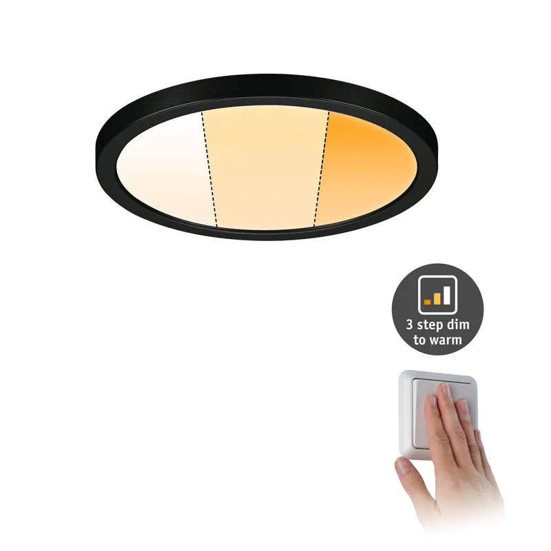 Paulmann VariFit LED Einbaupanel Areo Dim to Warm IP44 rund 175mm 3 Step Dim to warm Schwarz dimmbar