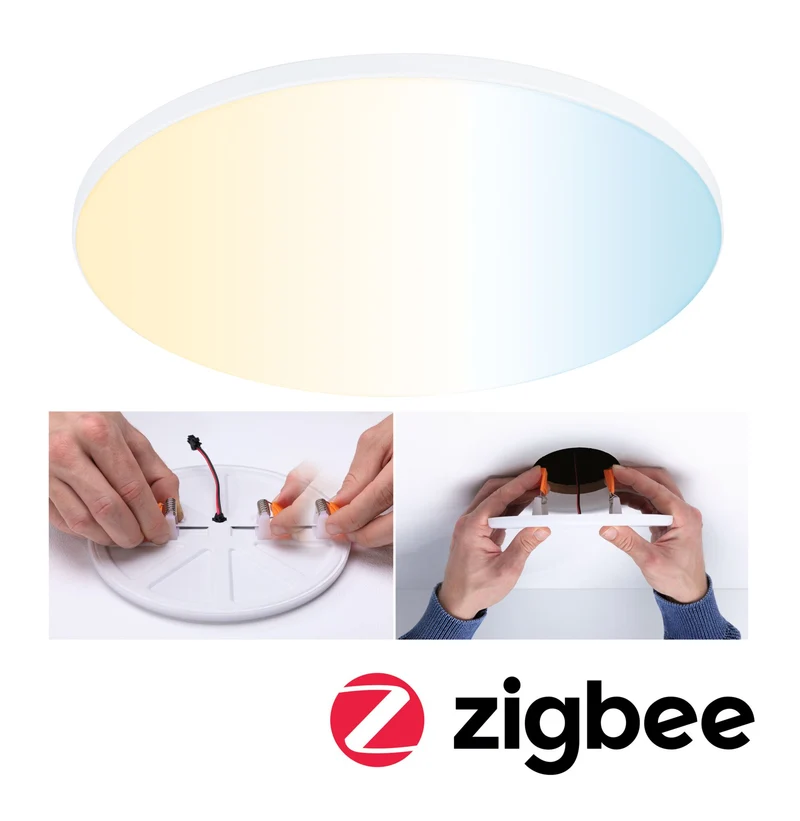 Paulmann VariFit LED Einbaupanel Veluna Edge IP44 rund 200mm 1400lm Tunable White Weiß dimmbar